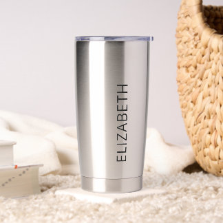 Trendy Moderne Eenvoudige Minimalistische Naam Zwa Geïsoleerde Drinkbeker