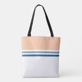 Trendy Moderne eenvoudige retro Stripes gestreept Tote Bag (Achterkant)