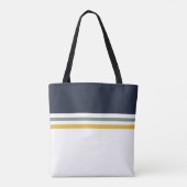 Trendy Moderne eenvoudige strepen gestreept Tote Bag (Achterkant)