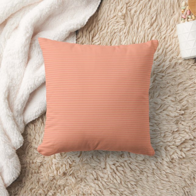 Trendy Moderne Elegante Abrikozen Tones Stripes Kussen (Deken)