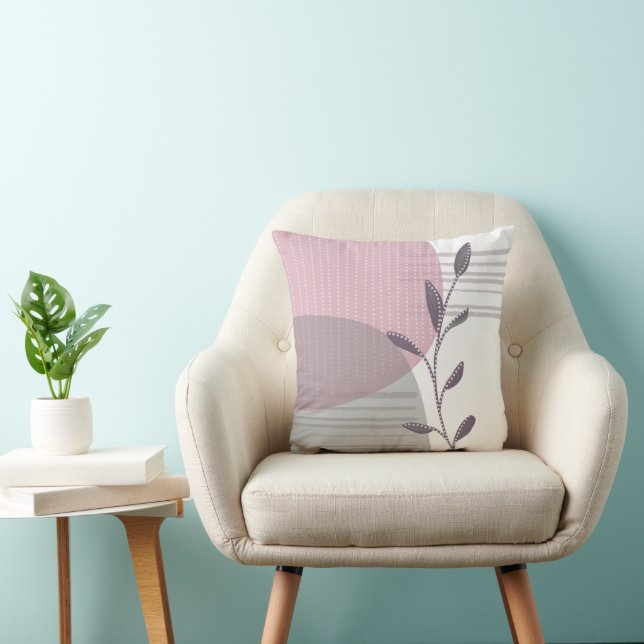 Trendy moderne elegante chic botanische kussen (Stoel)