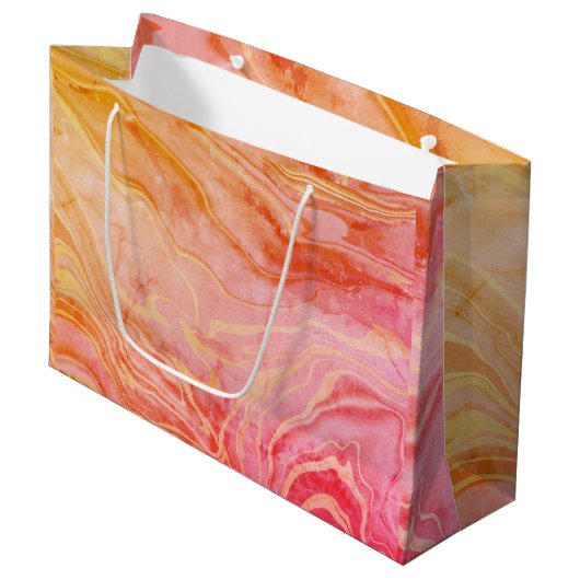 Trendy Moderne Elegante Chic Marmer Groot Cadeauzakje (Voorkant Gekanteld)