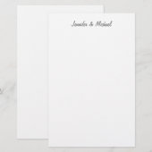 Trendy moderne elegante eenvoudige minimalistische briefpapier (Voorkant / Achterkant)