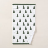 Trendy Moderne Elegante Kerstboom Patroon Bad Handdoek (Handdoek)