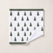 Trendy Moderne Elegante Kerstboom Patroon Bad Handdoek (Wasdoekje)
