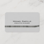 Trendy moderne elegante lichtgrijze minimalist visitekaartje (Voorkant)