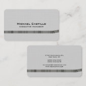 Trendy moderne elegante lichtgrijze minimalist visitekaartje (Voorkant / Achterkant)