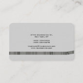 Trendy moderne elegante lichtgrijze minimalist visitekaartje (Achterkant)