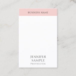 Trendy Moderne Elegante Roze Roos Simpele Sjabloon Visitekaartje