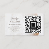 Trendy Moderne Eyelash Extensions QR Gold Visitekaartje (Achterkant)