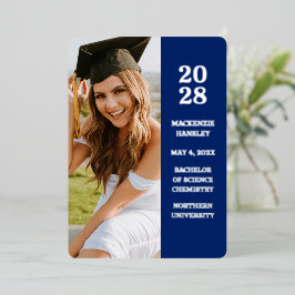 Trendy Moderne Folie Foto Afstuderen Aankondiging