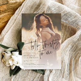 Trendy moderne foto 30e verjaardag kaart