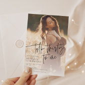 Trendy moderne foto 30e verjaardag kaart