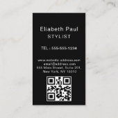 Trendy Moderne Foto Haar Stylist 3 foto Visitekaartje (Achterkant)