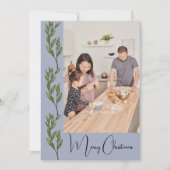 Trendy moderne foto Kerstmis Feestdagenkaart (Voorkant)