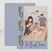 Trendy moderne foto Kerstmis Feestdagenkaart (Voorkant / Achterkant)