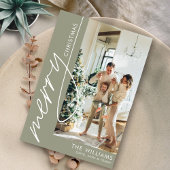 Trendy moderne foto Kerstmis Feestdagenkaart