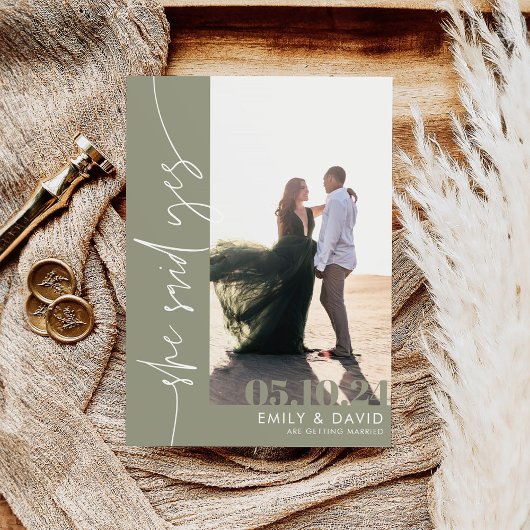 Trendy moderne foto save the date