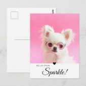 Trendy Moderne Foto Script Naam QR Code Briefkaart (Voorkant / Achterkant)