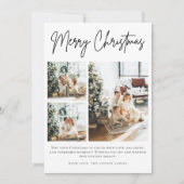 Trendy Moderne Fotocollage Kerstmis Feestdagenkaart (Voorkant)
