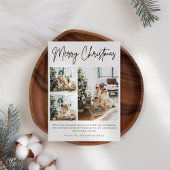 Trendy Moderne Fotocollage Kerstmis Feestdagenkaart