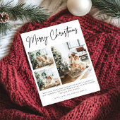 Trendy Moderne Fotocollage Kerstmis Feestdagenkaart