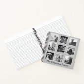 Trendy Moderne fotocollage zwart & wit Notitieboek (Binnen)
