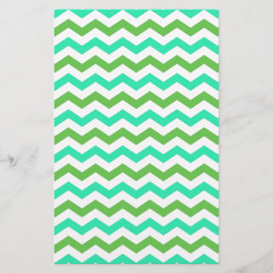 Trendy, moderne frisse groene chevron briefpapier