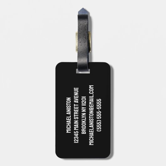  trendy moderne gepersonaliseerde golfsticks bagagelabel (Achterkant verticaal)