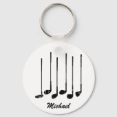  trendy moderne gepersonaliseerde golfsticks sleutelhanger (Voorkant)