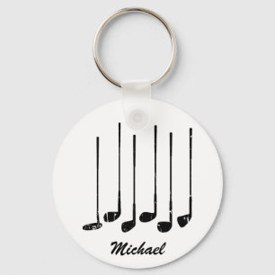  trendy moderne gepersonaliseerde golfsticks sleutelhanger