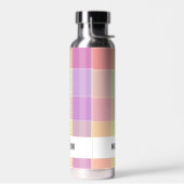 Trendy Moderne Gepersonaliseerde Plaid Waterfles (Links)