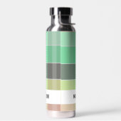 Trendy Moderne Gepersonaliseerde Plaid Waterfles (Links)