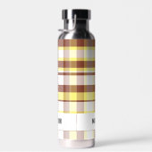 Trendy Moderne Gepersonaliseerde Plaid Waterfles (Rechts)