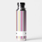 Trendy moderne gepersonaliseerde strepen waterfles (Links)