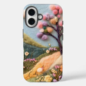 Trendy Moderne Gevoelde Bloemrijke Gepersonaliseer Case-Mate iPhone Case (Achterkant)