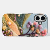 Trendy Moderne Gevoelde Bloemrijke Gepersonaliseer Case-Mate iPhone Case (Achterkant (horizontaal))