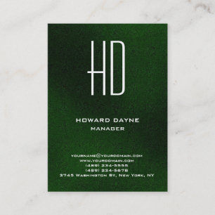 Trendy moderne gewone witte monogram visitekaartje