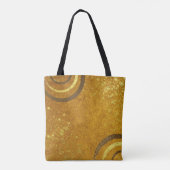 Trendy Moderne Glamouruze Bruine Gouden Glitters Tote Bag (Achterkant)