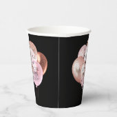 Trendy, moderne, glitterballonnen papieren bekers (Rechts)