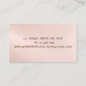 Trendy Moderne Glitterdruppels, Lippenstift, Make- Visitekaartje (Achterkant)