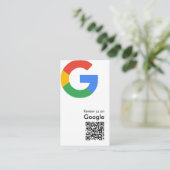 Trendy moderne Google Review QR-code bijlage kaart (Staand voorkant)