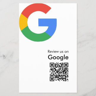 Trendy Moderne Google Review QR Code Flyer