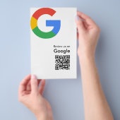 Trendy Moderne Google Review QR Code Flyer (Hand)