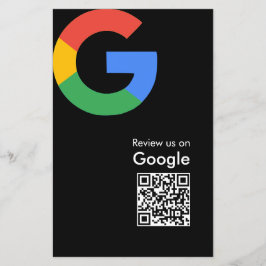 Trendy Moderne Google Review QR Code Flyer