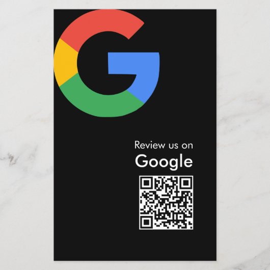 Trendy Moderne Google Review QR Code Flyer (Voorkant)