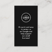 Trendy moderne Google Review QR-code Informatiekaartje (Achterkant)