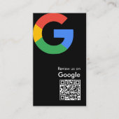 Trendy moderne Google Review QR-code Informatiekaartje (Voorkant)