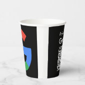 Trendy Moderne Google Review QR Code Papieren Bekers (Rechts)