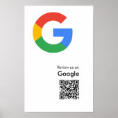 Trendy Moderne Google Review QR Code Poster (Voorkant)